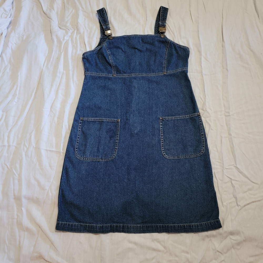 Liz Claiborn Liz wear denim overall dress